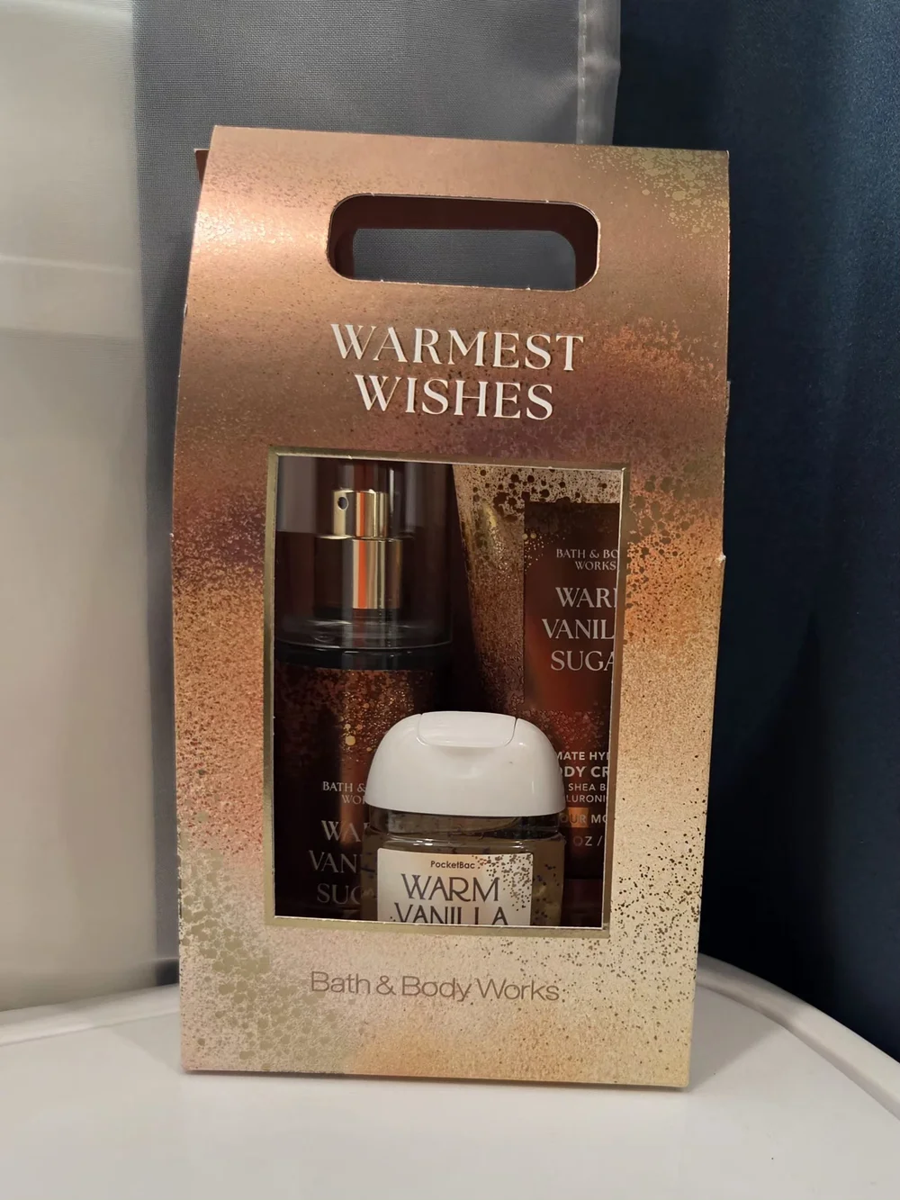 Bath & Body Works Warm Vanilla Sugar Gift Set - Warm Gold